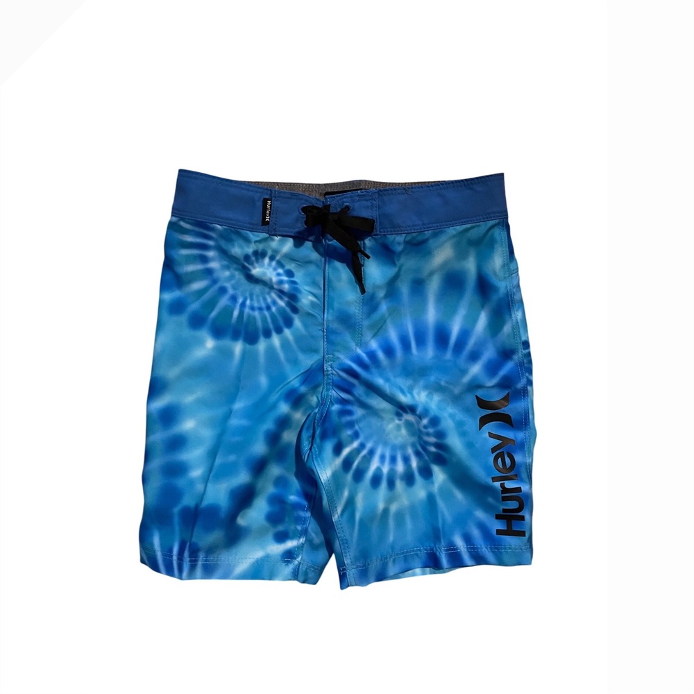 Hurley Boys Psychic Blue Tie Dye Board Shorts Swim Trunks Size 6 884443-C60 NEW